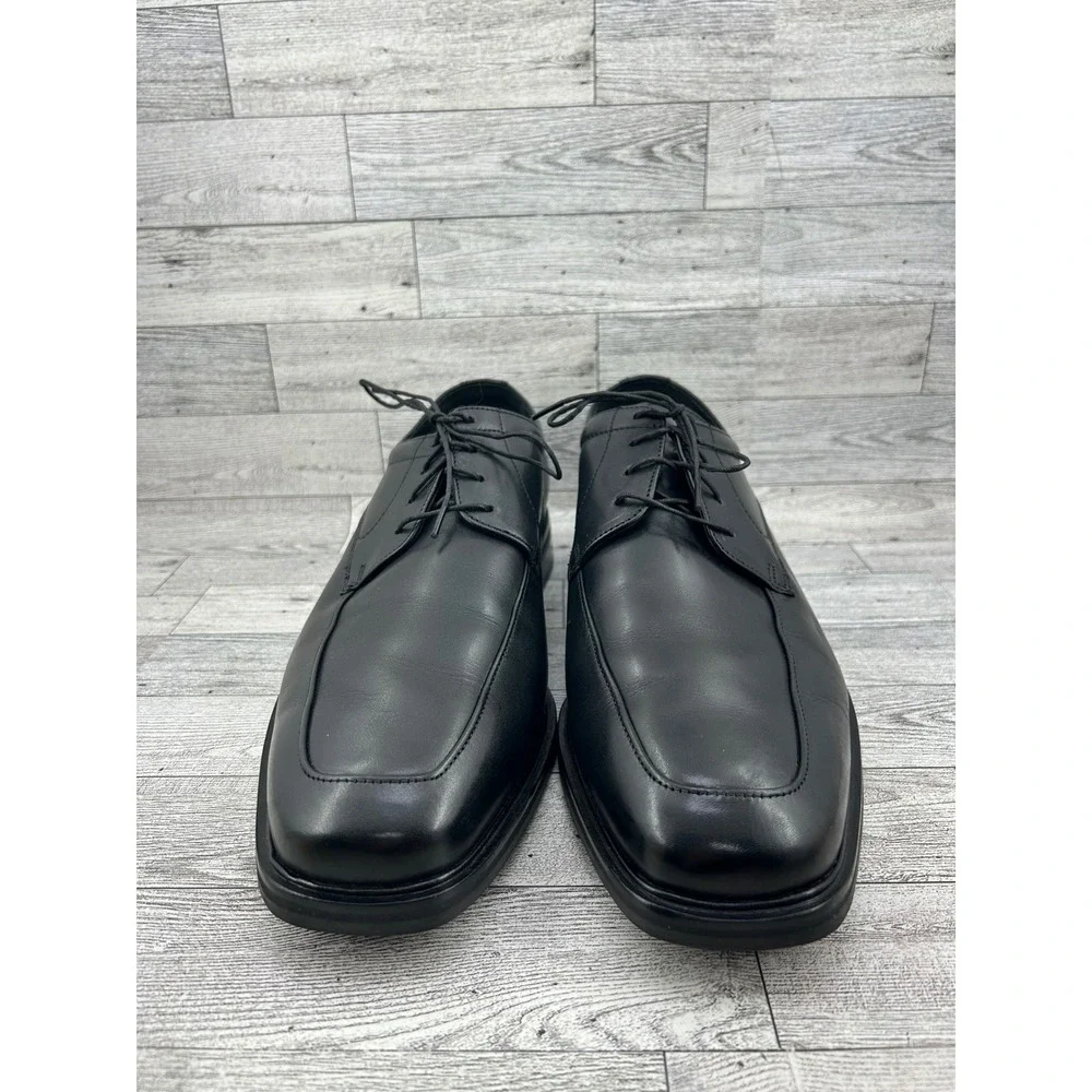 Florsheim Comfortech DM2 Men Sz 12D Black Leather Bicycle‎ Toe Oxfords 18291-01